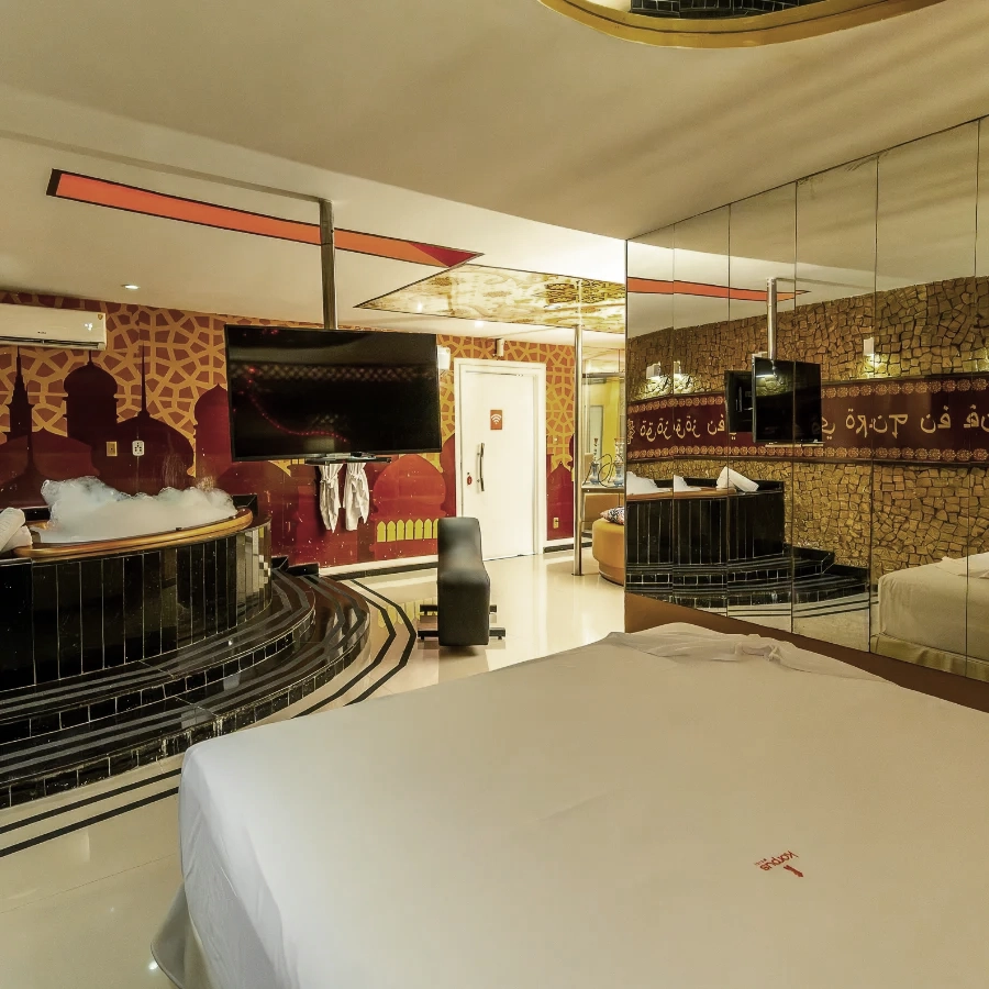 Interior luxuoso com iluminação suave